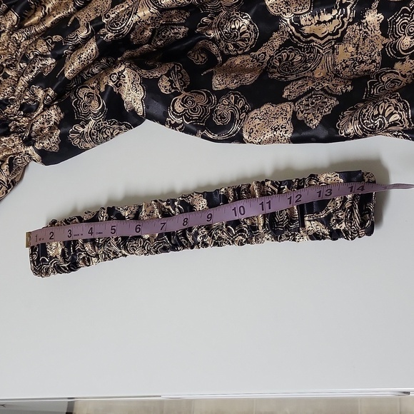 💥host pick❤️VINTAGE 80S VIBE  Satin Abstract floral customade Maxi dress - Picture 16 of 16